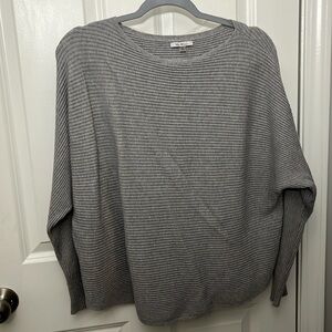 Women’s Vita Milano Batwing Sweater - Large, Light Grey